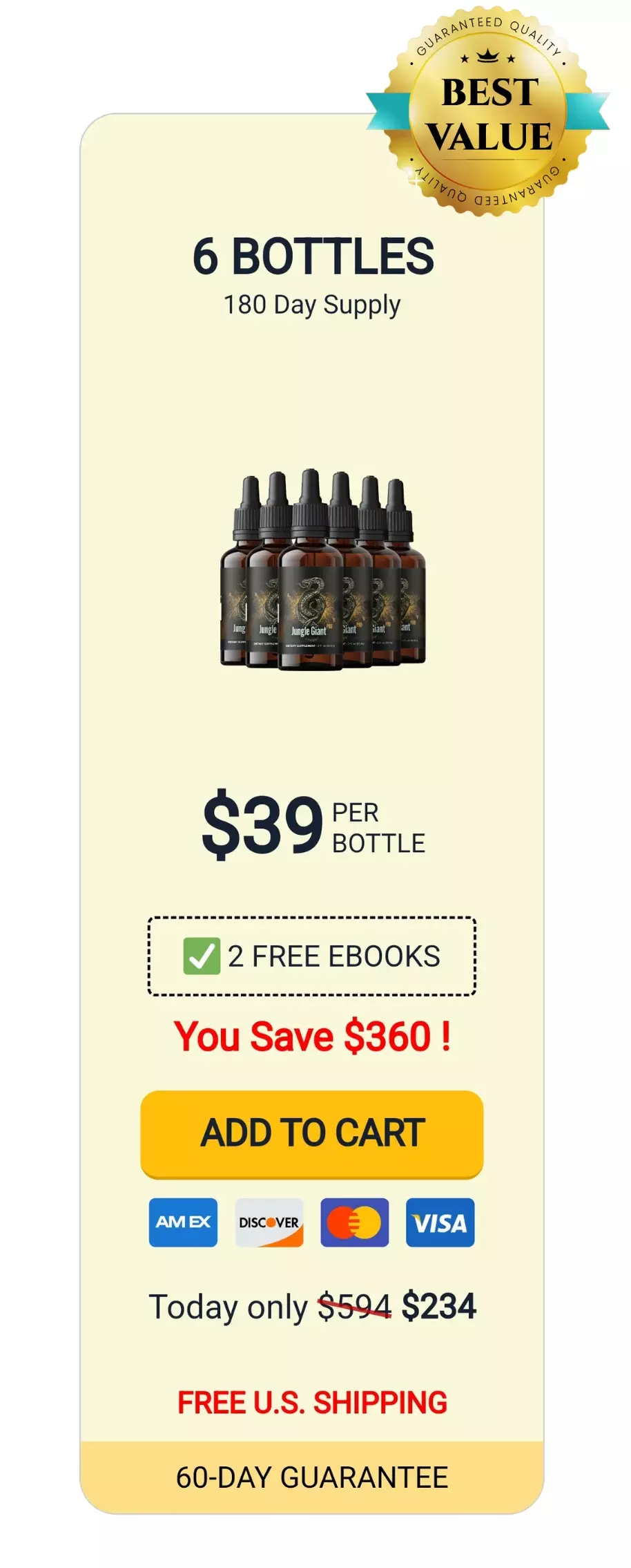 Jungle Giant Pro 6 bottles pricing